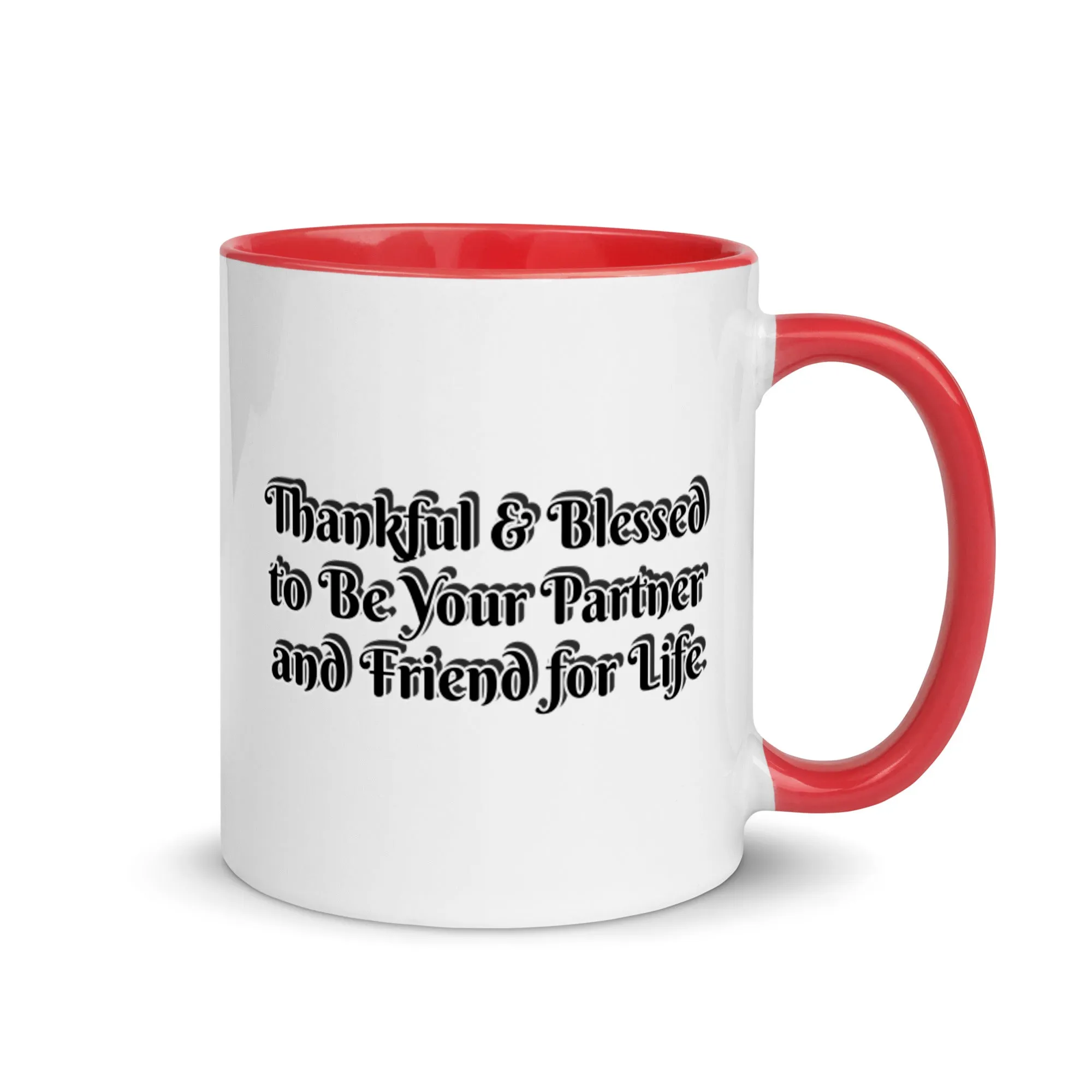 GG - Cup, Mug with Color Inside - Blessed to Be Your Partner & FFL