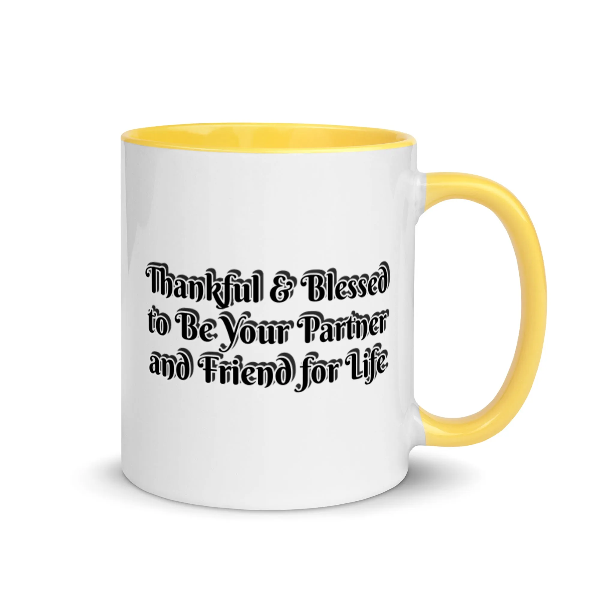 GG - Cup, Mug with Color Inside - Blessed to Be Your Partner & FFL