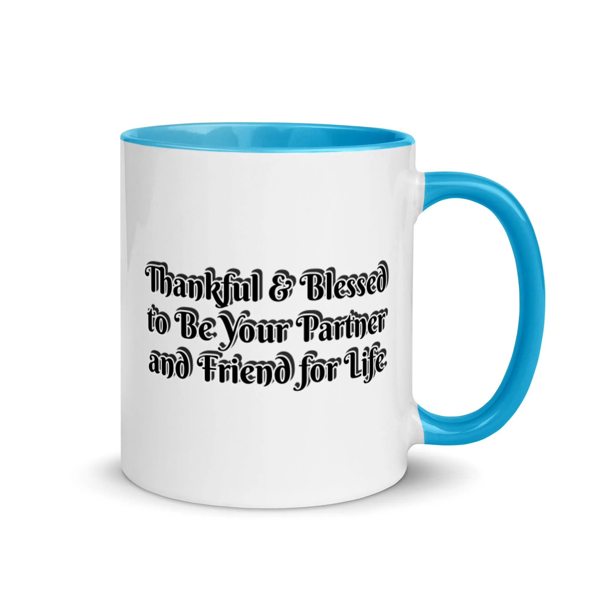 GG - Cup, Mug with Color Inside - Blessed to Be Your Partner & FFL