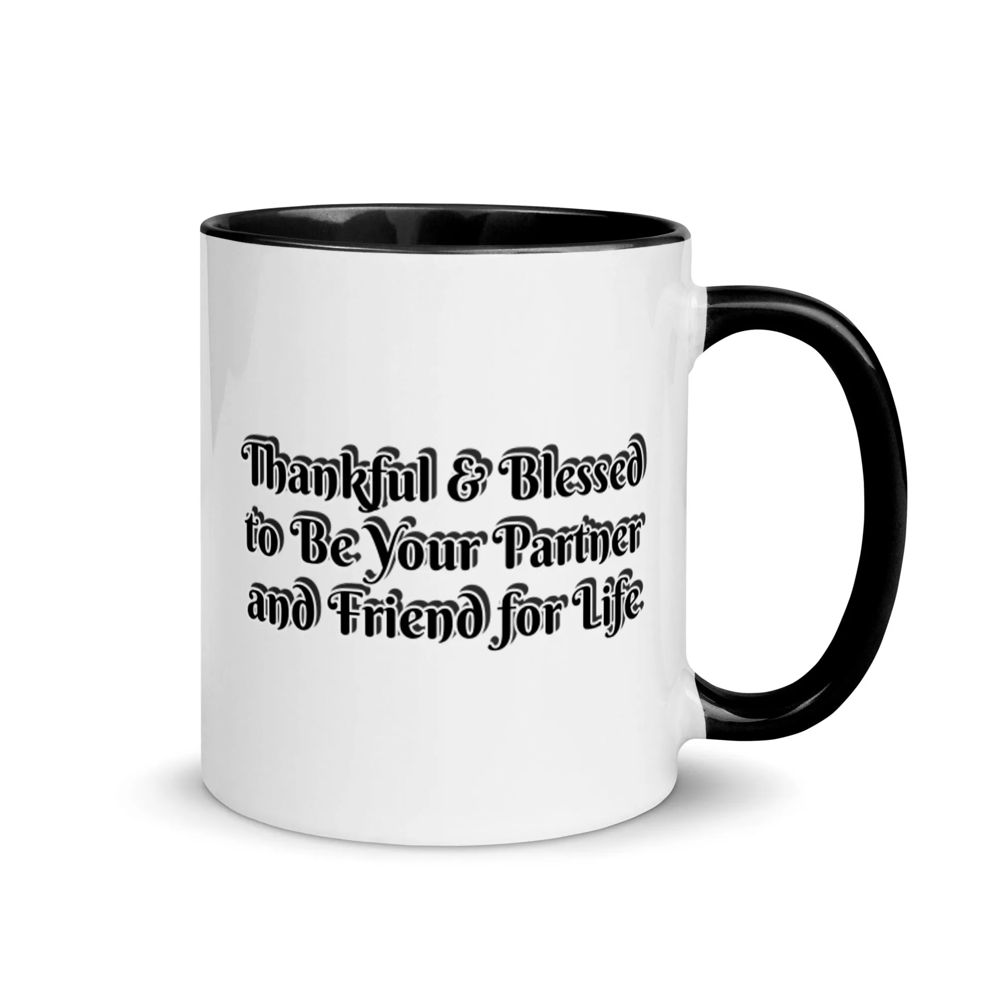 GG - Cup, Mug with Color Inside - Blessed to Be Your Partner & FFL