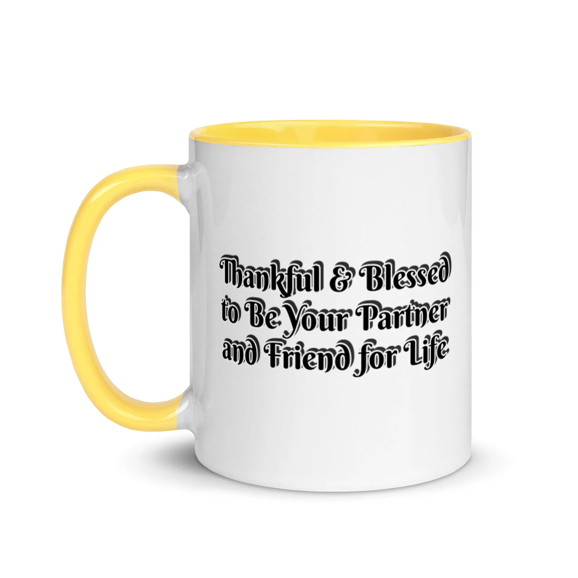 GG - Cup, Mug with Color Inside - Blessed to Be Your Partner & FFL