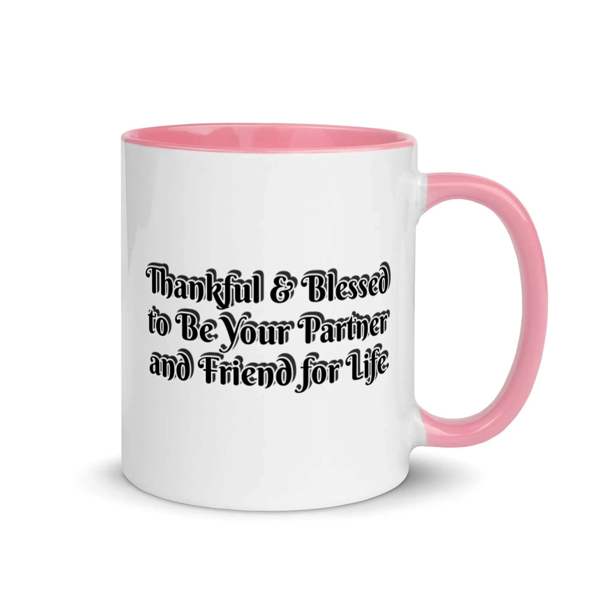 GG - Cup, Mug with Color Inside - Blessed to Be Your Partner & FFL