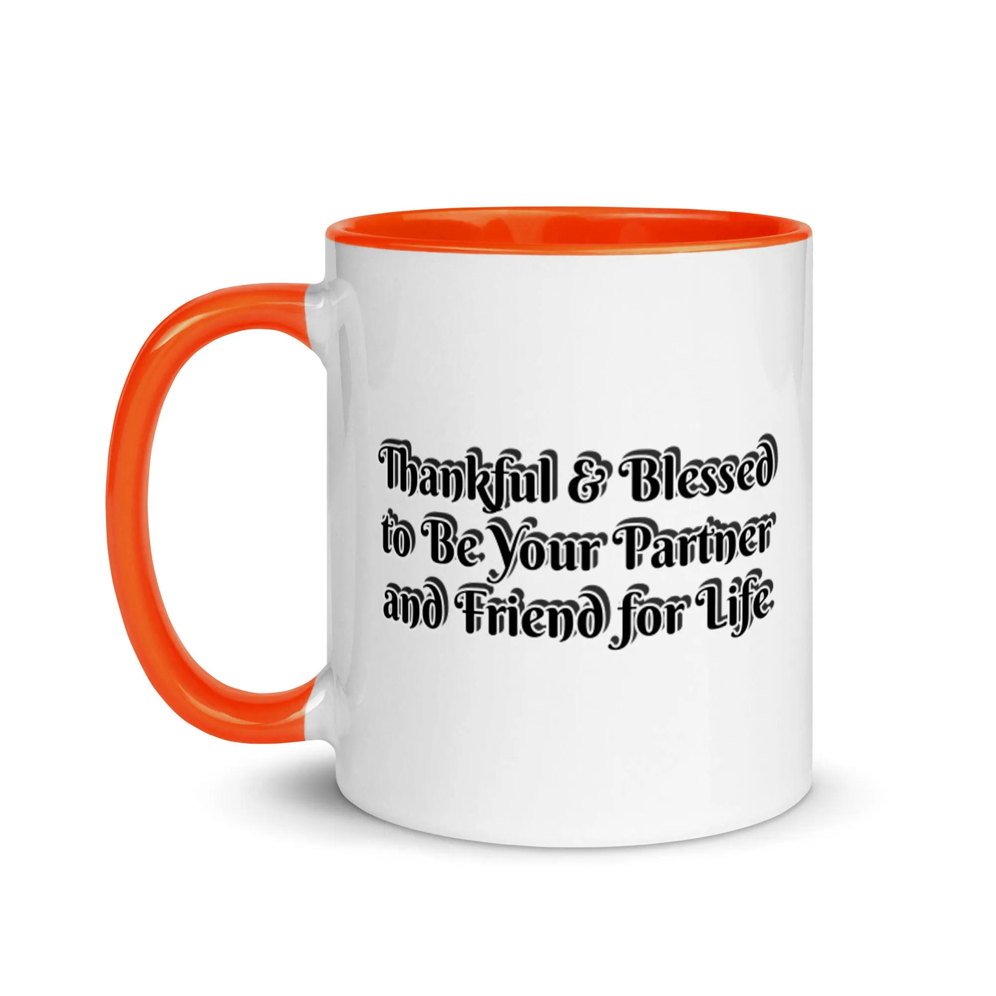 GG - Cup, Mug with Color Inside - Blessed to Be Your Partner & FFL