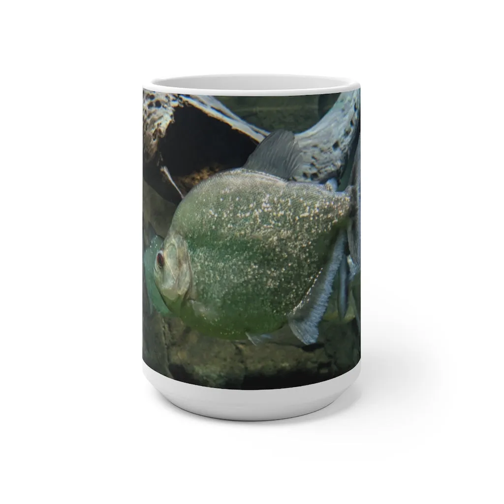 Glitter Green Fish Color Changing Mug