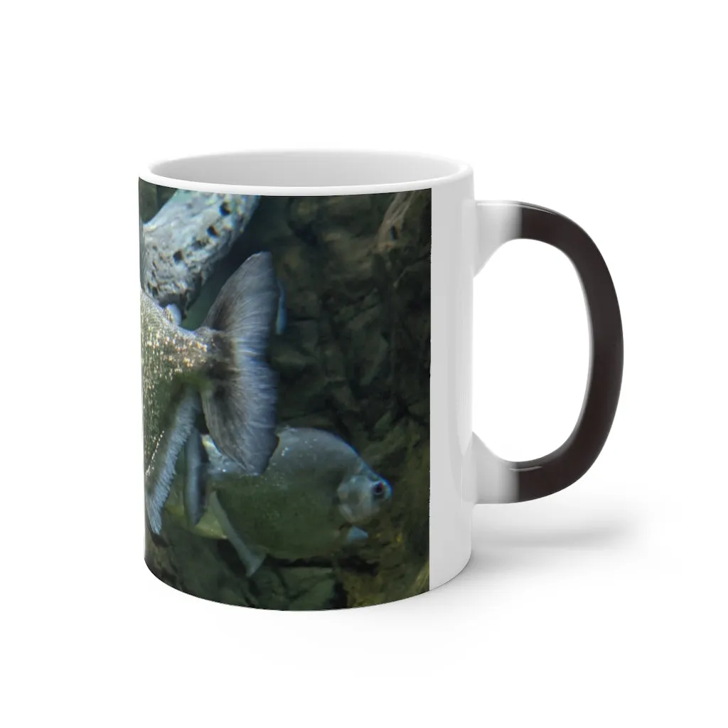 Glitter Green Fish Color Changing Mug