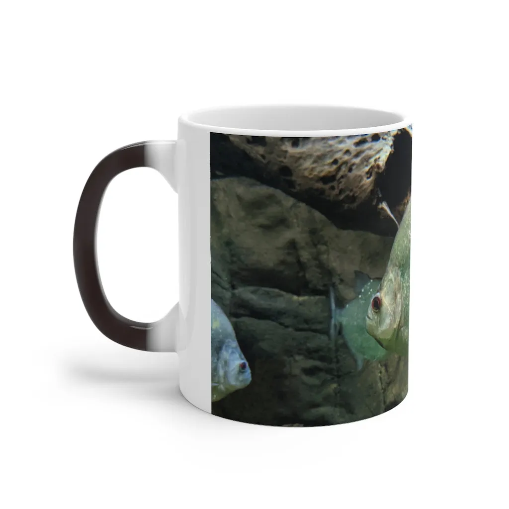 Glitter Green Fish Color Changing Mug