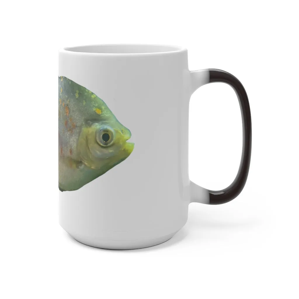 Green Fish with Specs Color Changing Mug