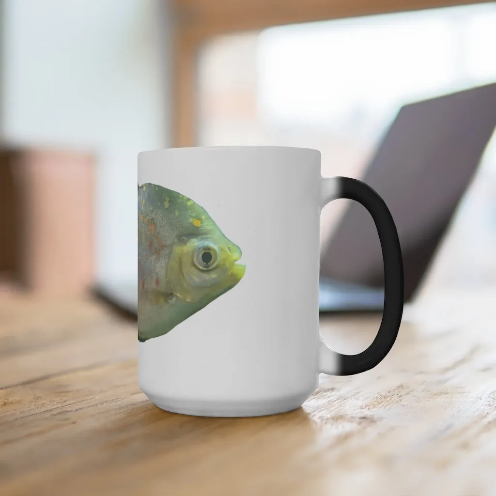 Green Fish with Specs Color Changing Mug