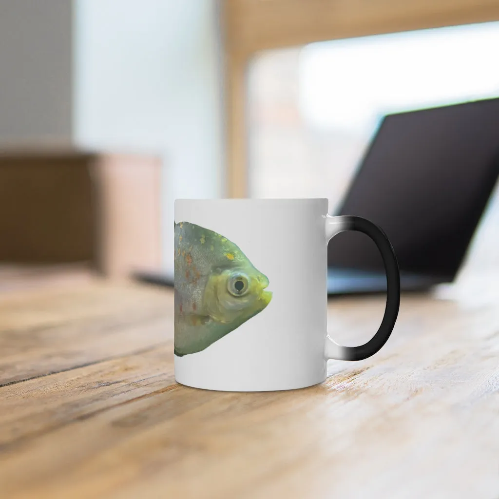 Green Fish with Specs Color Changing Mug