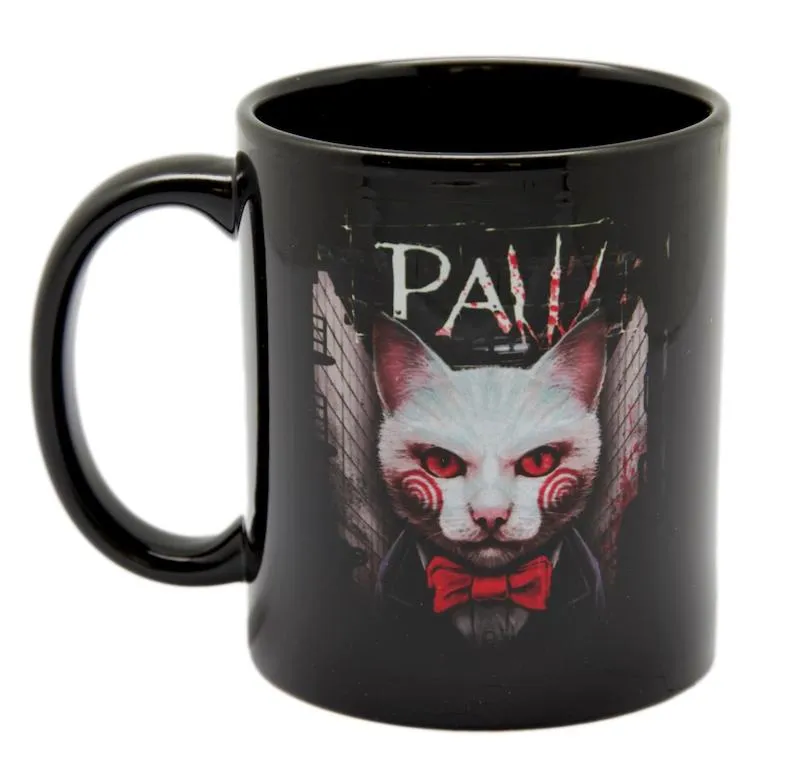 Horror Paw Black Mug