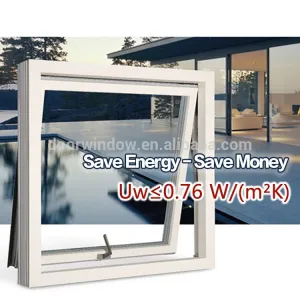 Insulated aluminium awning window high quality with hollow glass cottage awnings