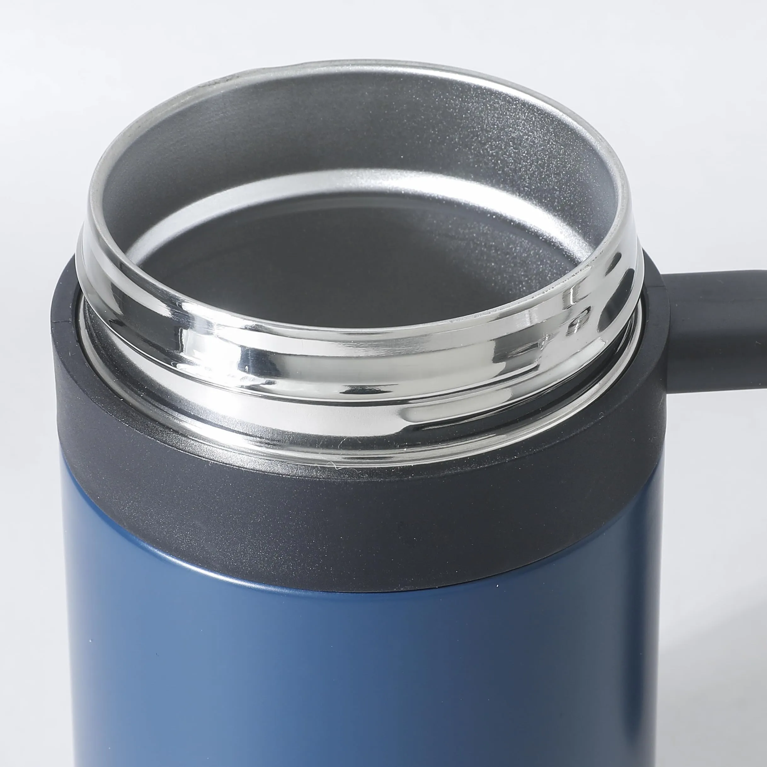 Kuber industries Stainless Steel Vacuum Insulated Travel Mug with Lid 420 ML (Blue)