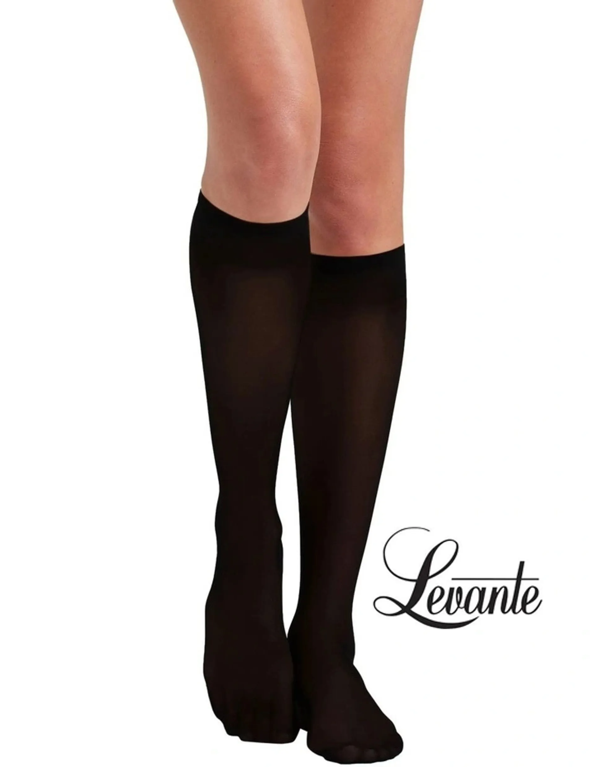 Levante Ultra Fine Cotton Blend Boot Sock Black