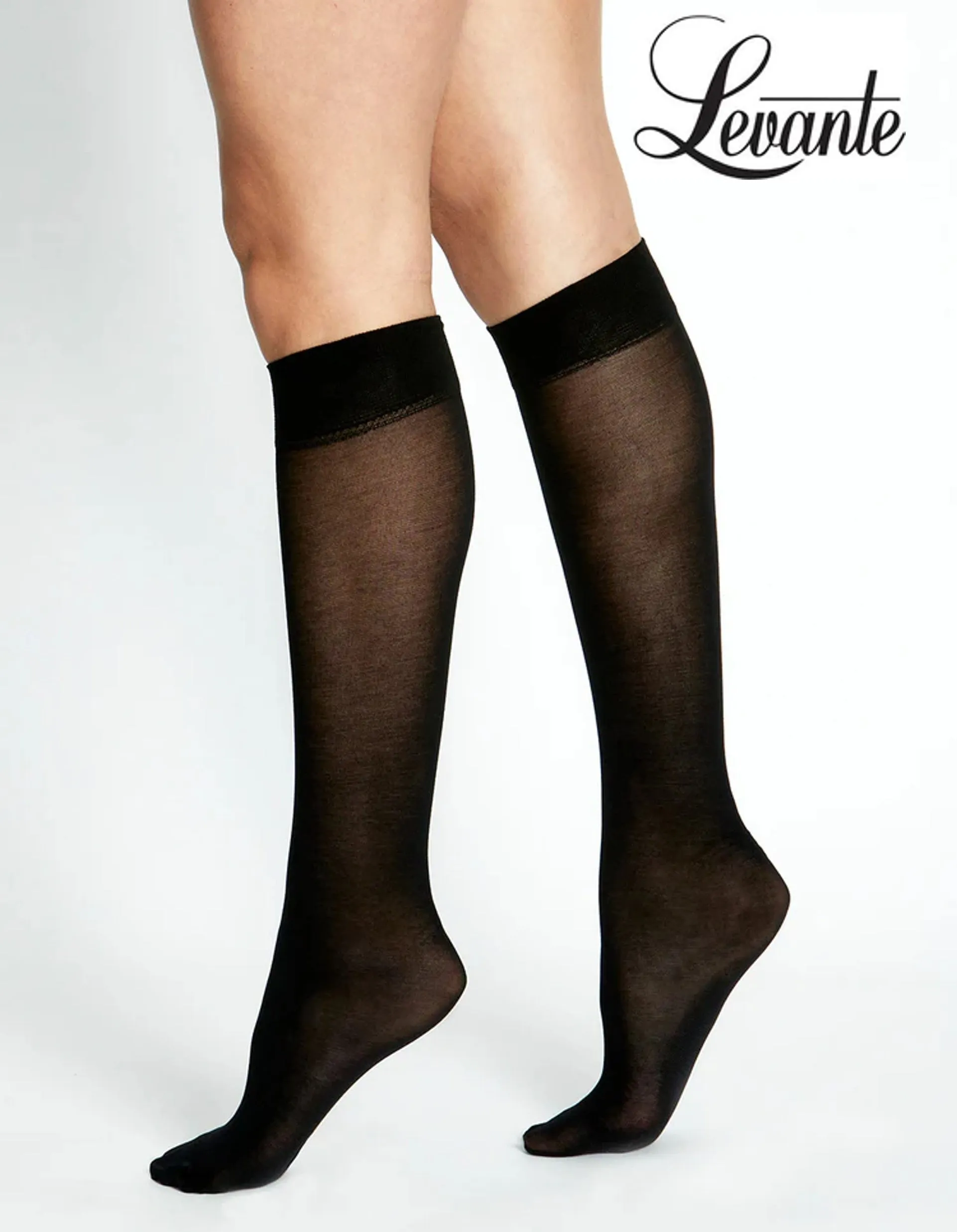 Levante Ultra Fine Cotton Blend Boot Sock Black