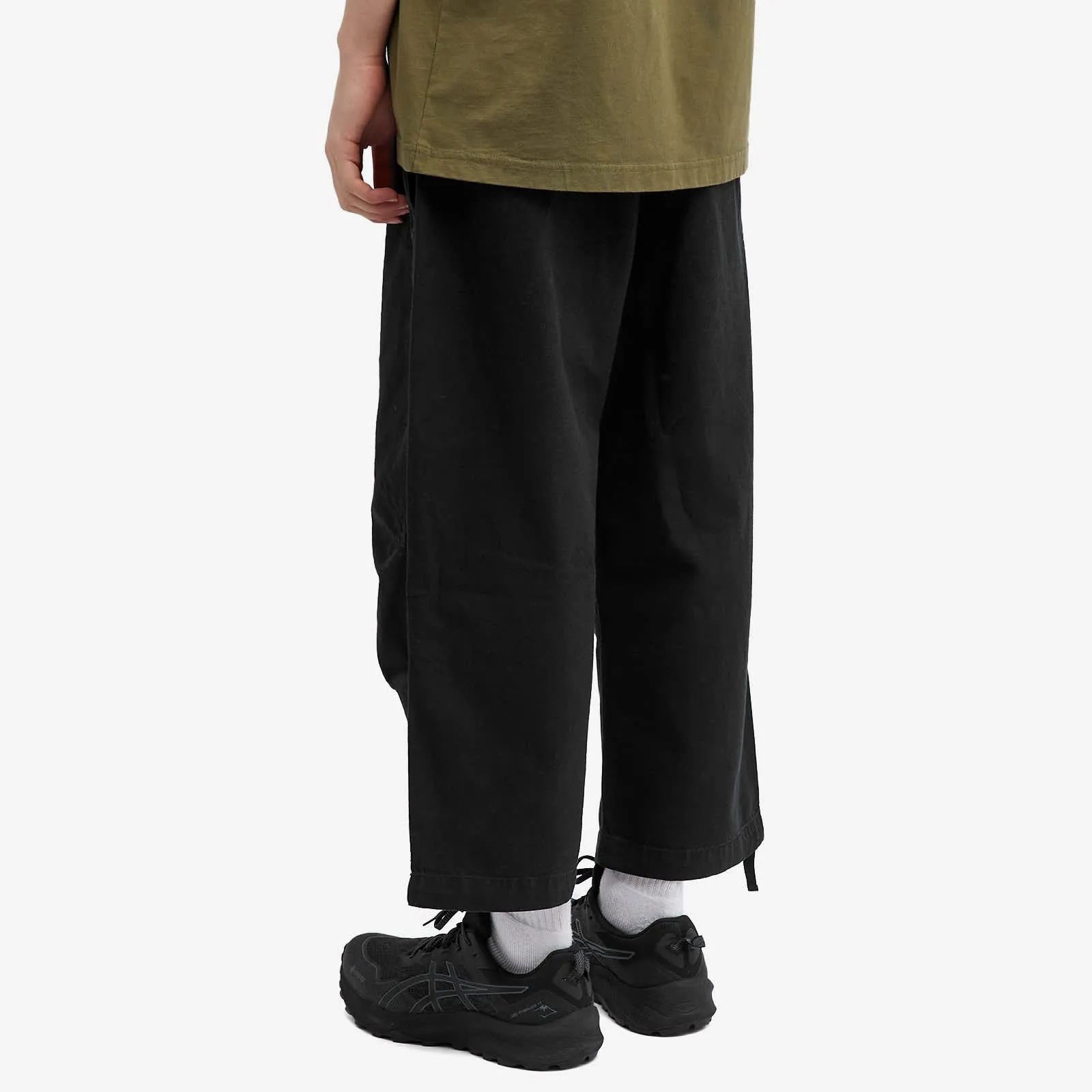 Maharishi Hemp Asym Wide Sweatpants, Black