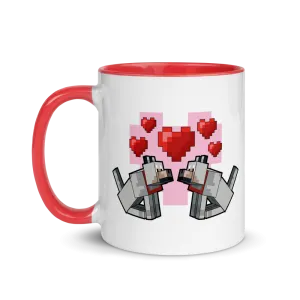 Minecraft Tame Wolf Heart Personalized Two Tone Mug