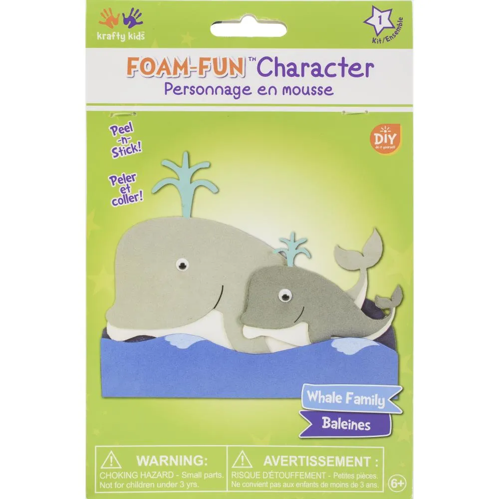 Multicraft Imports - DIY Foam-Fun Kit - Whale Family