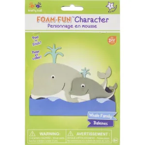 Multicraft Imports - DIY Foam-Fun Kit - Whale Family