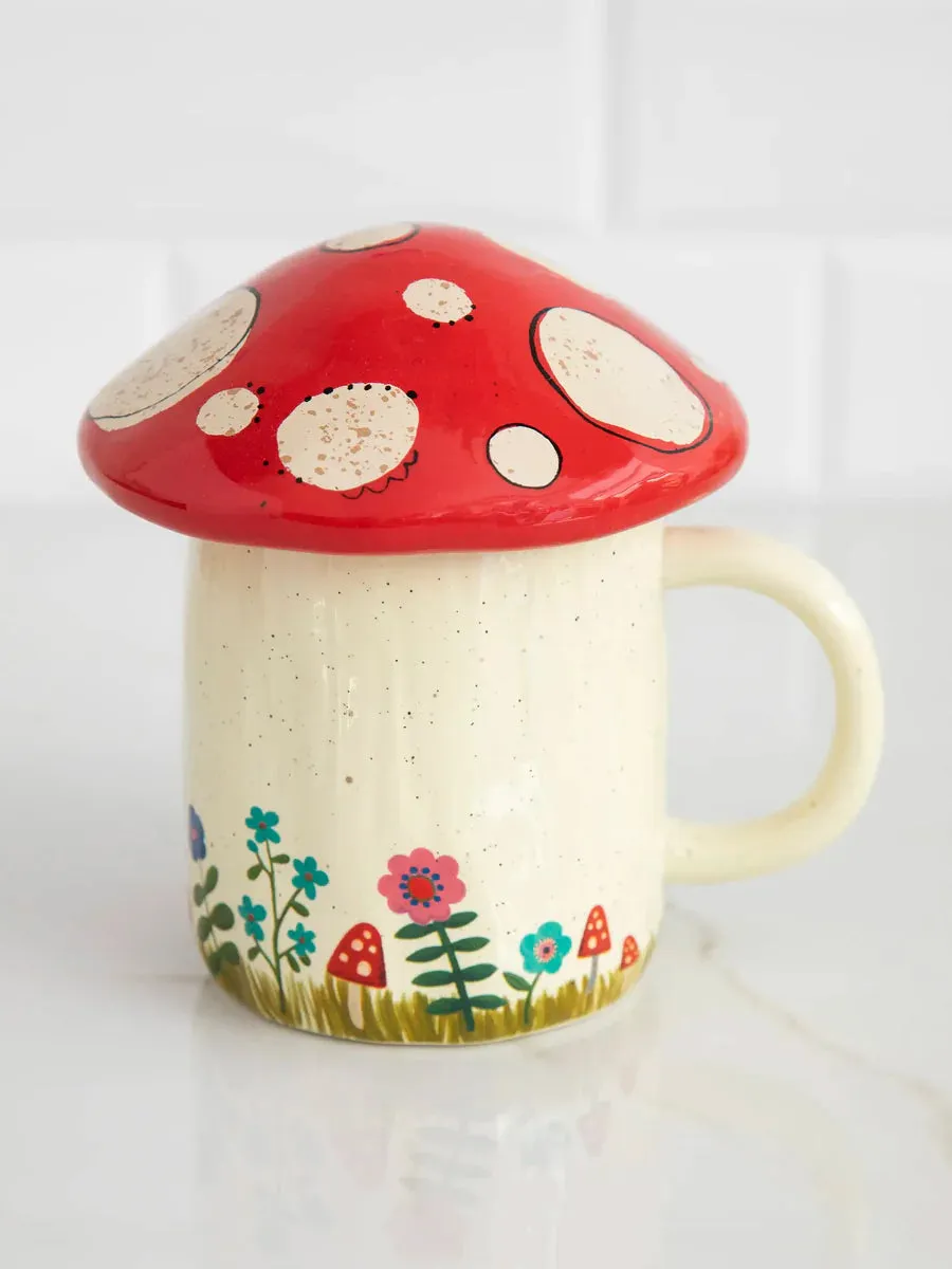 Mushroom Mug with Lid Grow Your Own Way