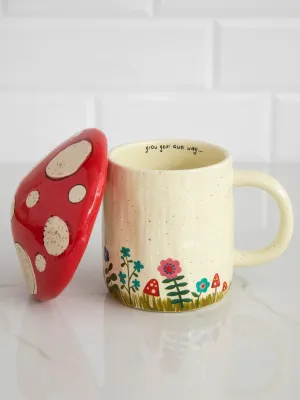 Mushroom Mug with Lid Grow Your Own Way