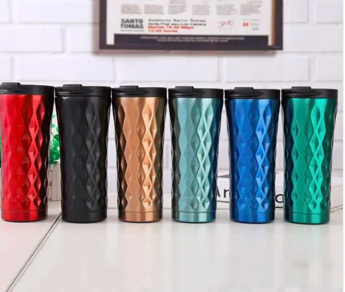 New 500 Ml Double Wall Stainless Steel Car Coffee Mug  Cup Coffee Tea Mug Thermo Water Bottle Thermocup Thermomug