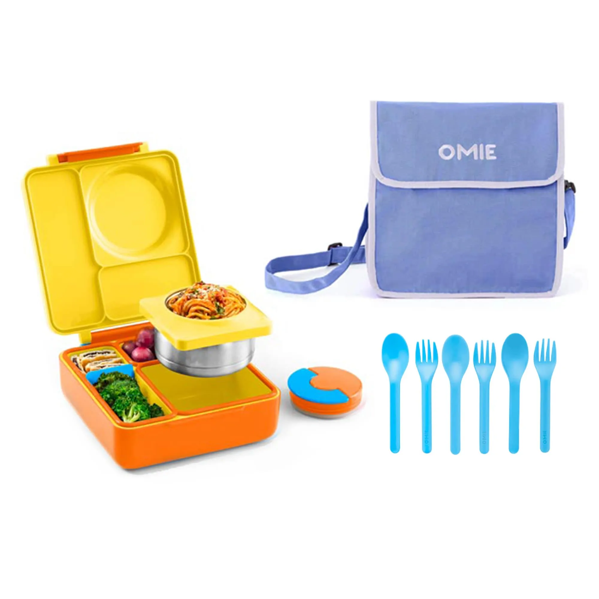 OmieBox 2.0 Smarter Bundle - Bento Box, Tote & Cutlery