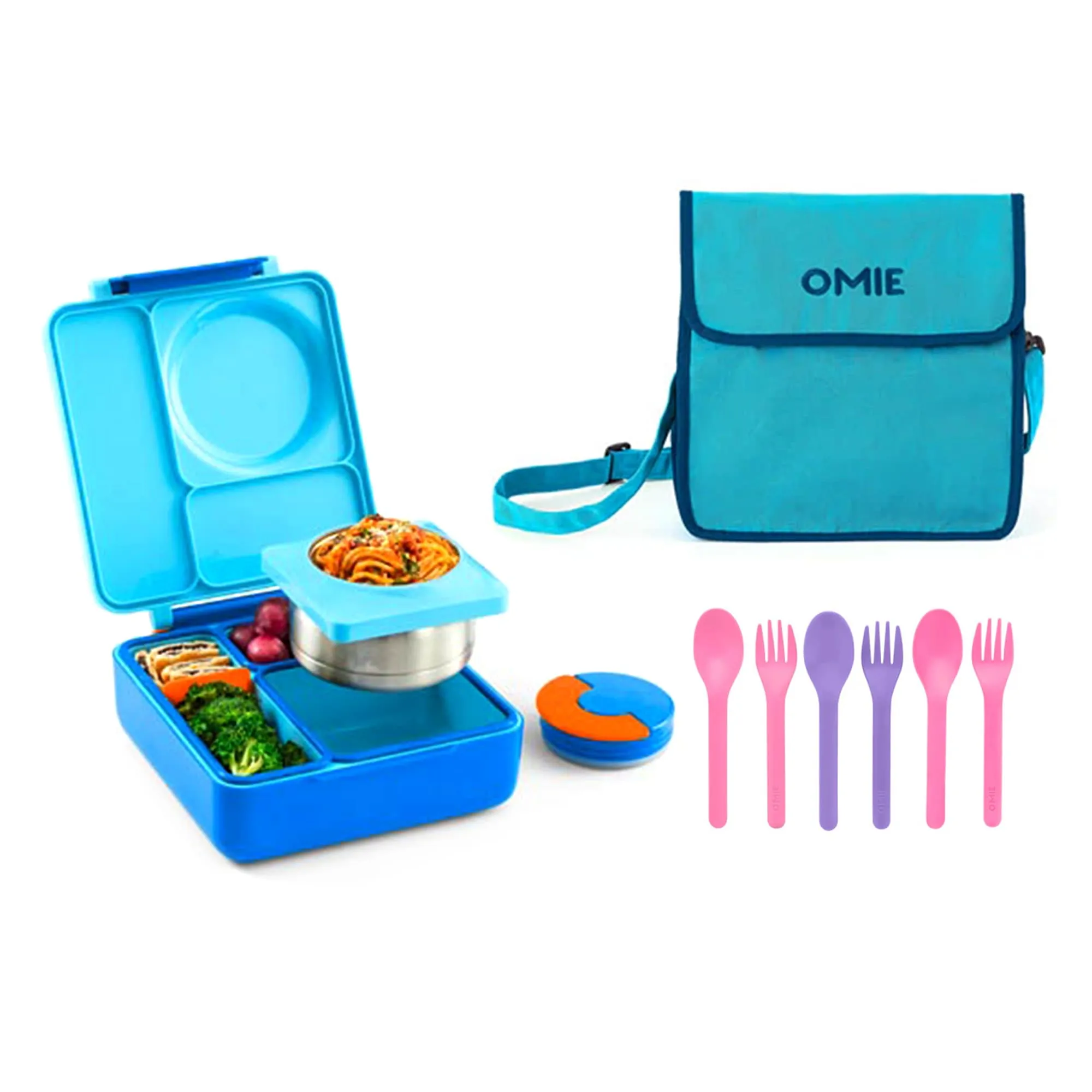 OmieBox 2.0 Smarter Bundle - Bento Box, Tote & Cutlery