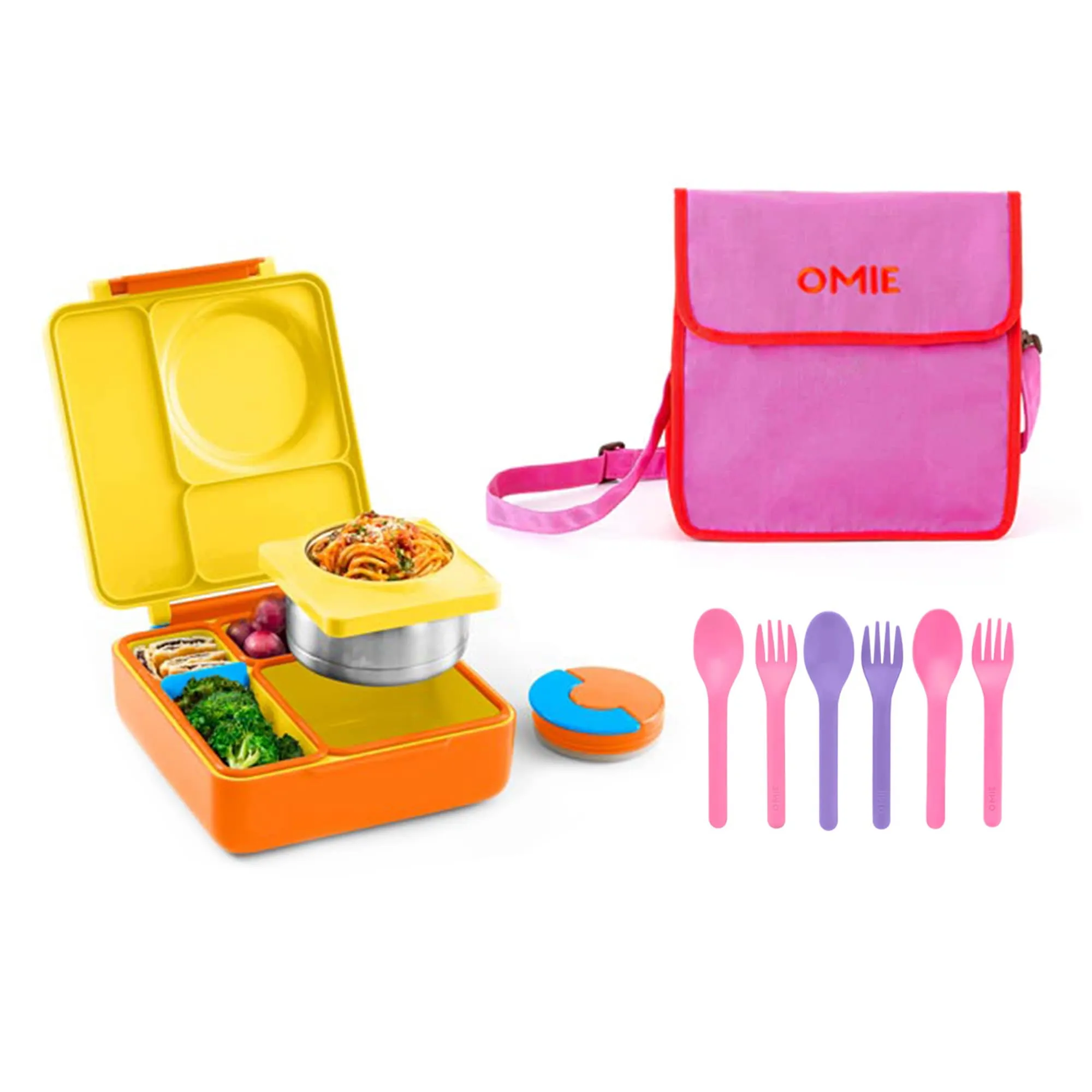 OmieBox 2.0 Smarter Bundle - Bento Box, Tote & Cutlery