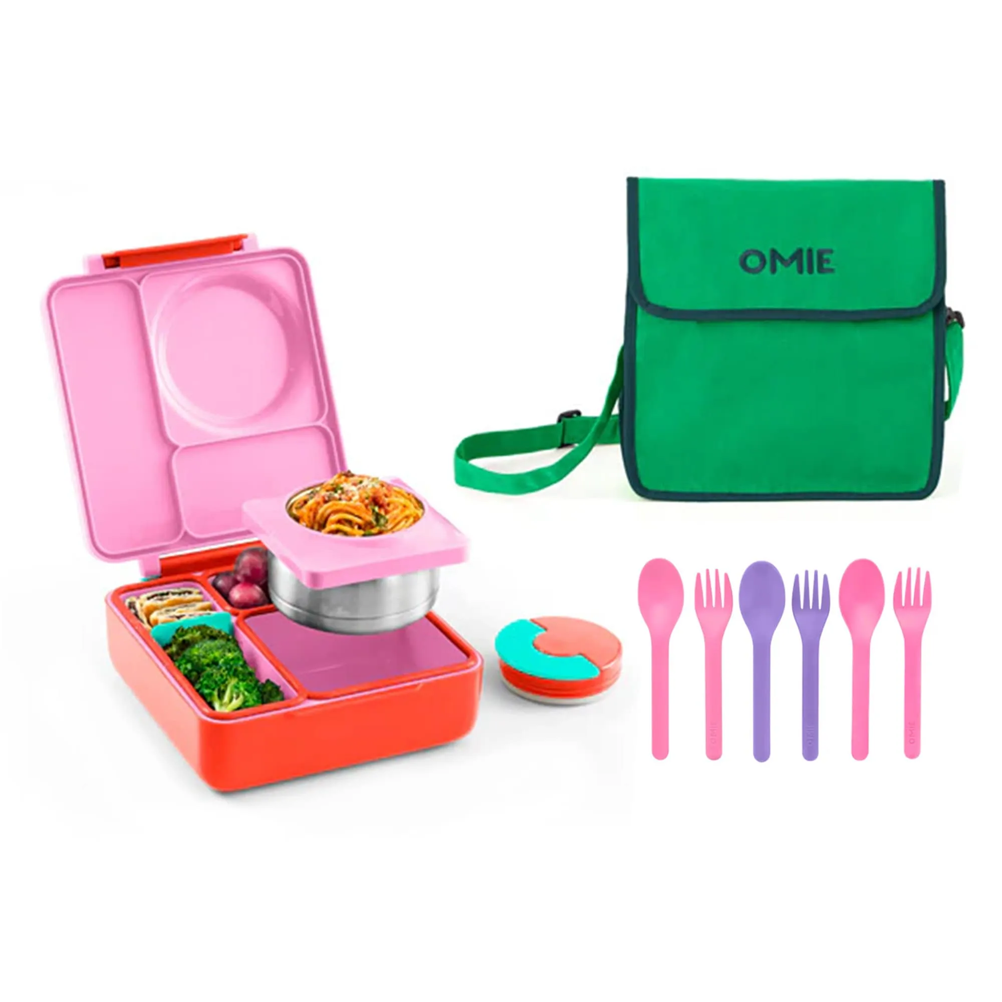 OmieBox 2.0 Smarter Bundle - Bento Box, Tote & Cutlery