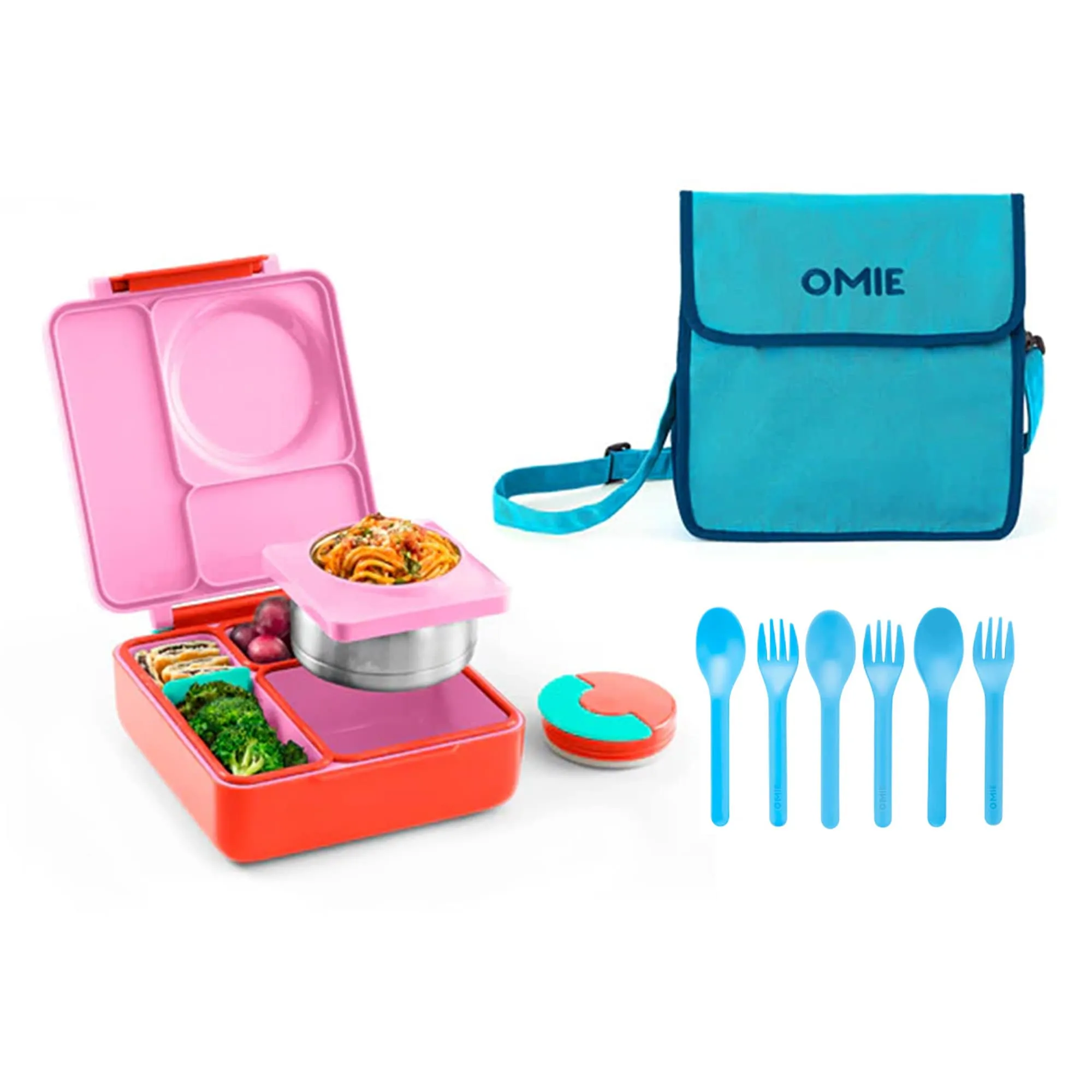 OmieBox 2.0 Smarter Bundle - Bento Box, Tote & Cutlery