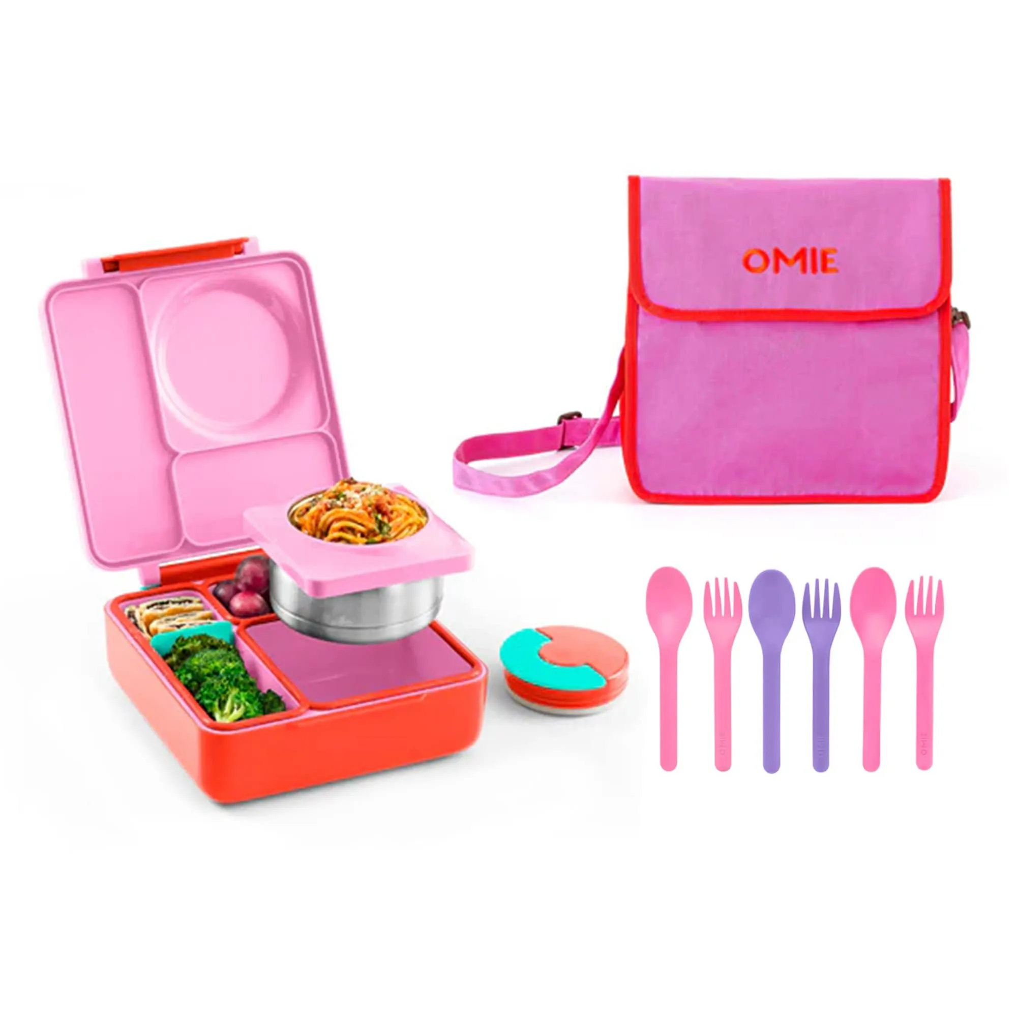 OmieBox 2.0 Smarter Bundle - Bento Box, Tote & Cutlery