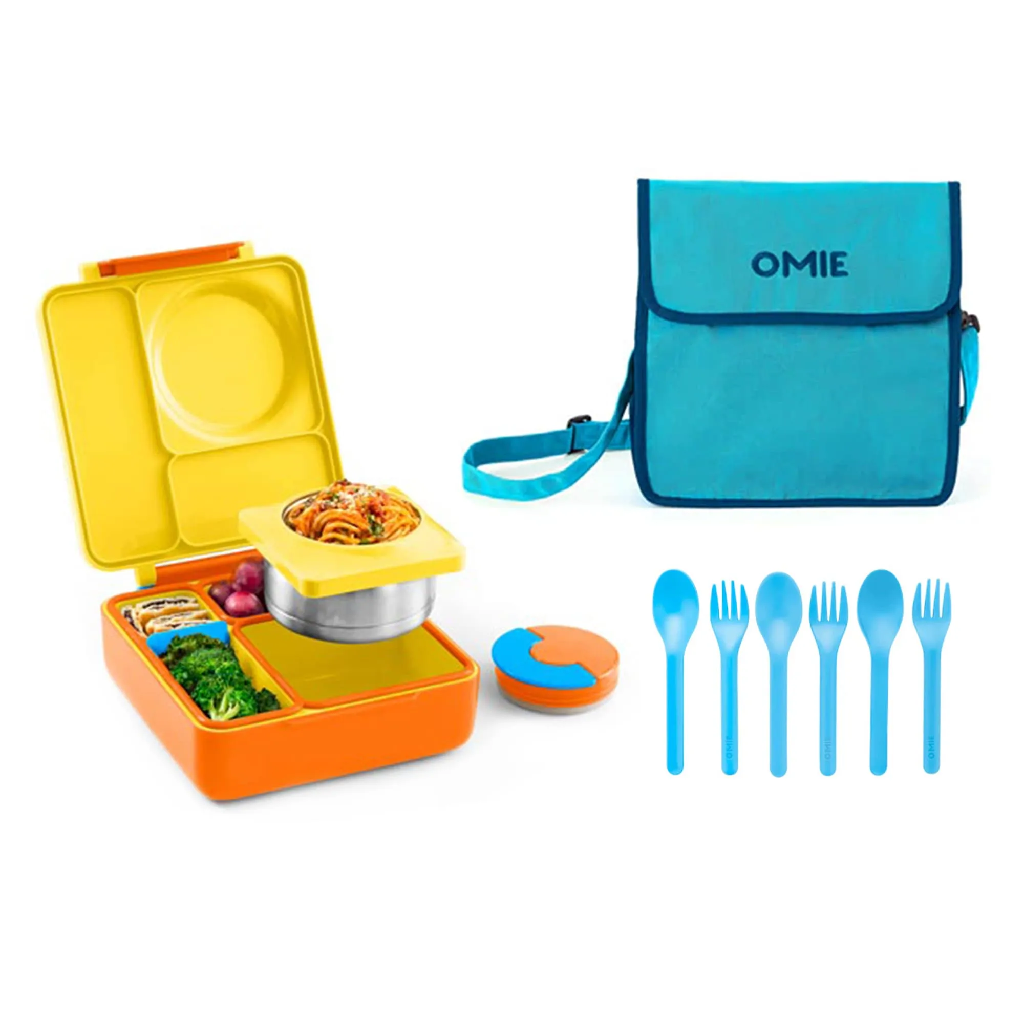 OmieBox 2.0 Smarter Bundle - Bento Box, Tote & Cutlery