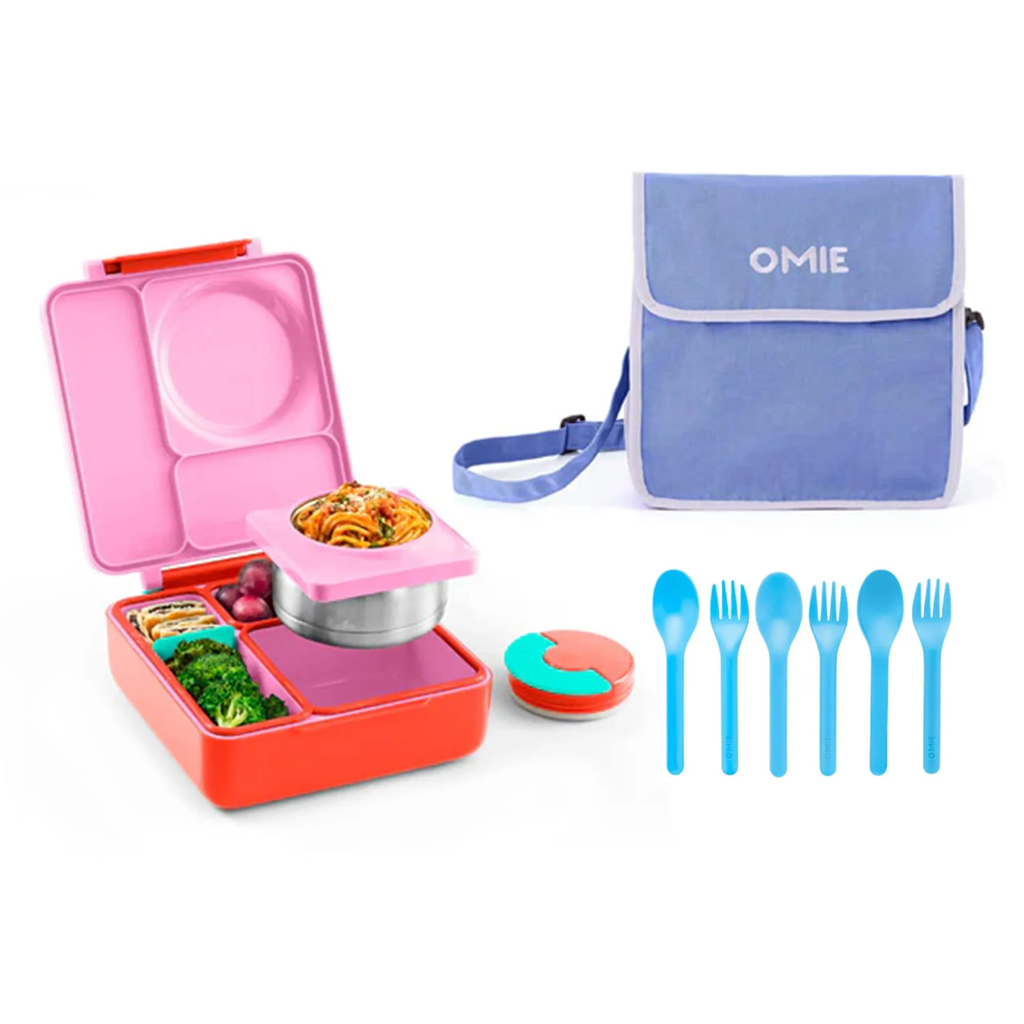 OmieBox 2.0 Smarter Bundle - Bento Box, Tote & Cutlery