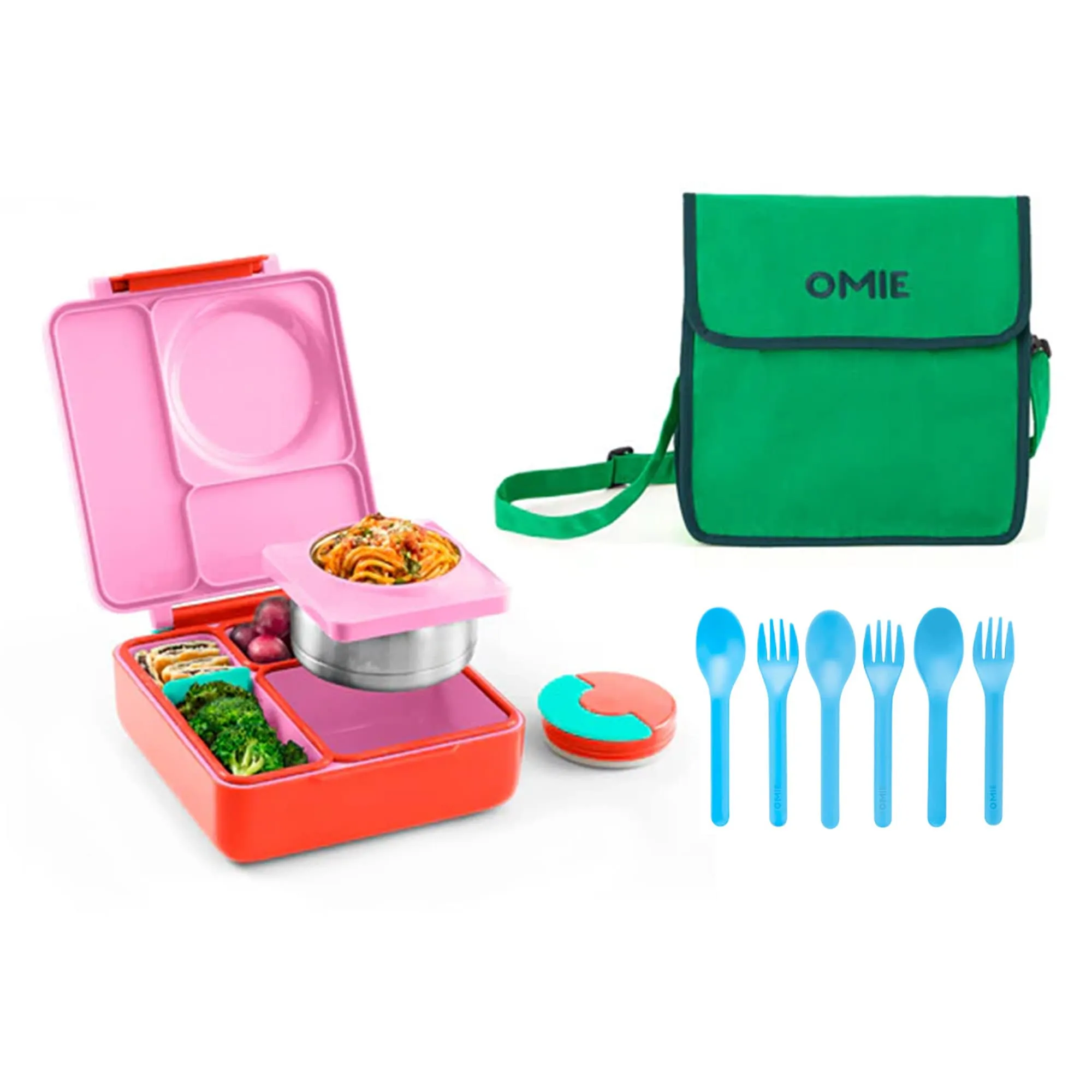 OmieBox 2.0 Smarter Bundle - Bento Box, Tote & Cutlery