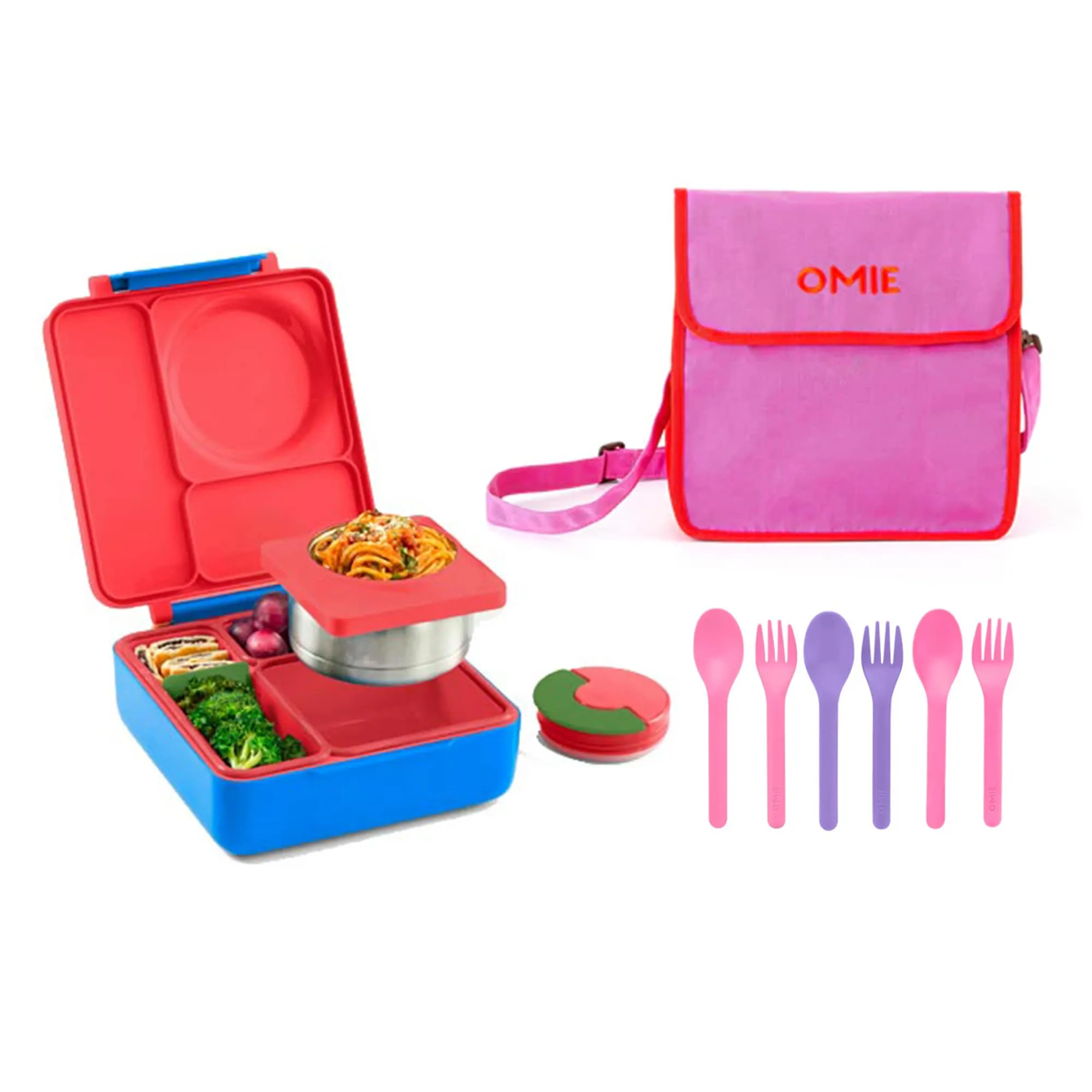 OmieBox 2.0 Smarter Bundle - Bento Box, Tote & Cutlery