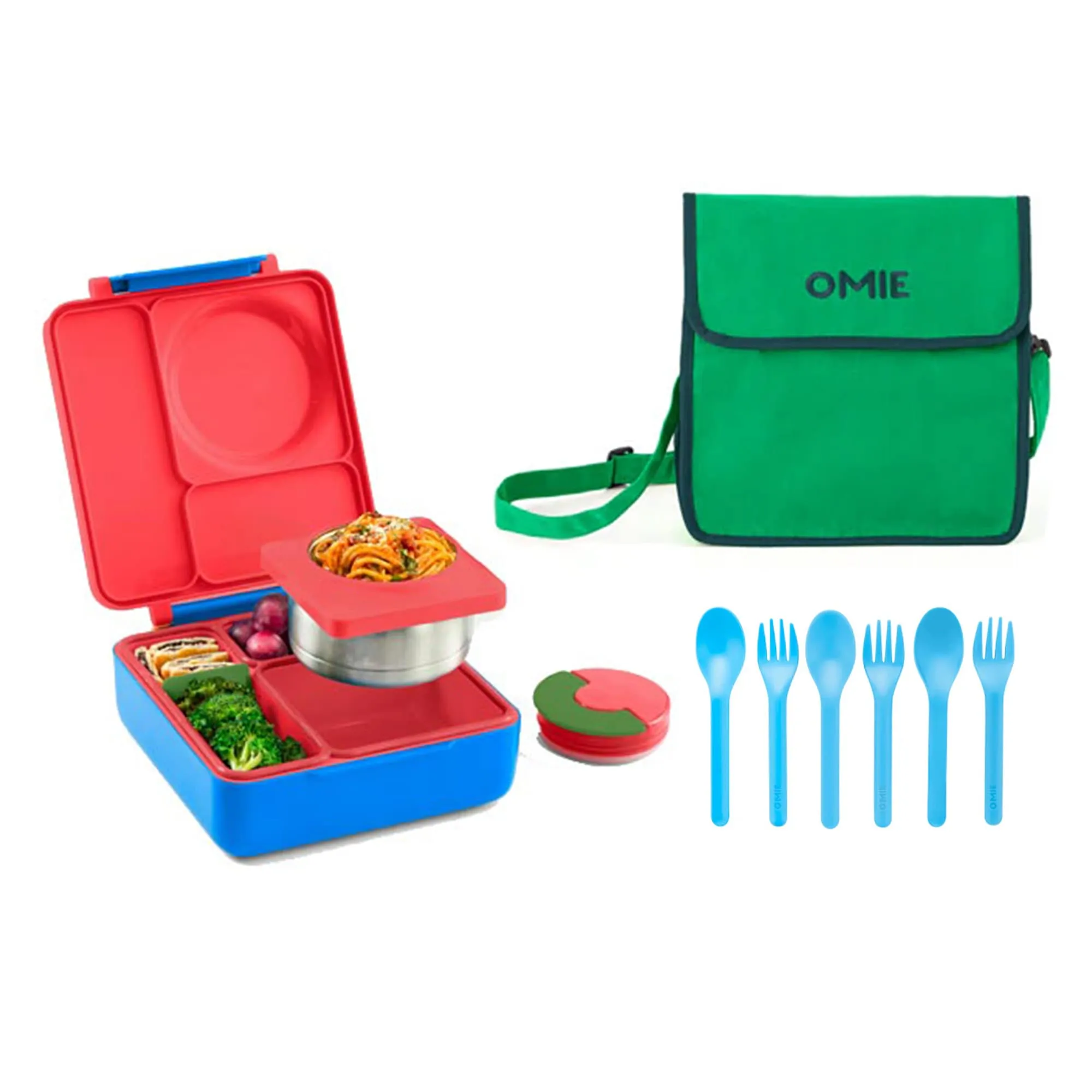 OmieBox 2.0 Smarter Bundle - Bento Box, Tote & Cutlery