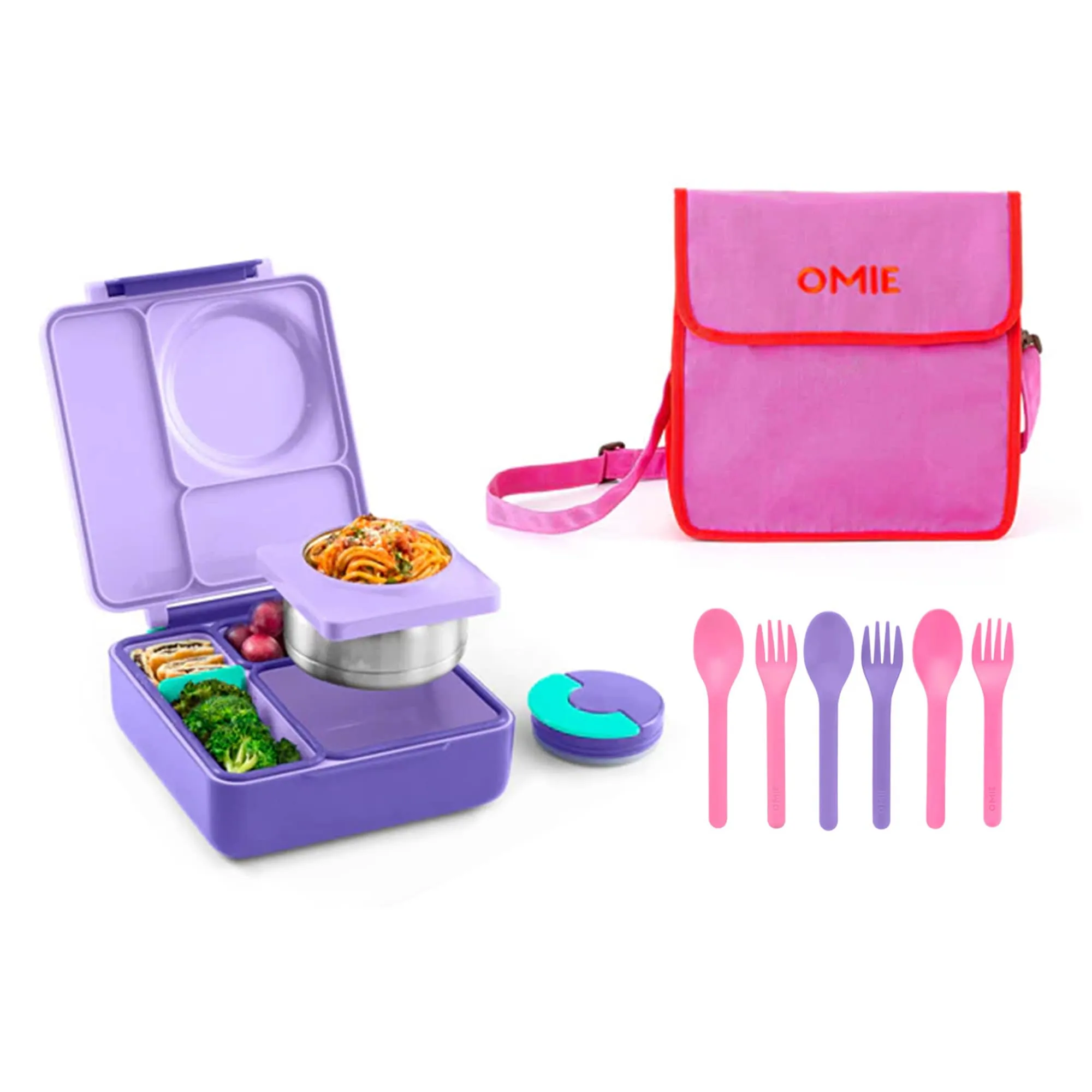 OmieBox 2.0 Smarter Bundle - Bento Box, Tote & Cutlery