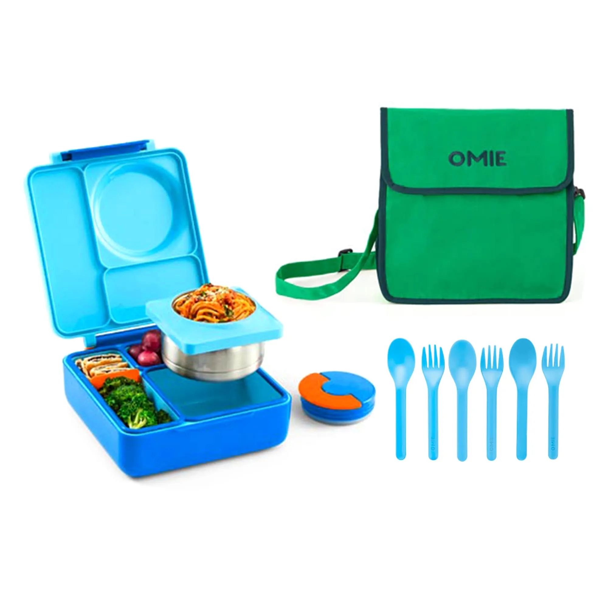 OmieBox 2.0 Smarter Bundle - Bento Box, Tote & Cutlery