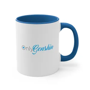 OnlyGenshinAccent Coffee Mug, 11oz Genshin Impact Cups Cup Mugs Onlyfans Inspired Funny Humor Humour Joke Pun Comedy Game Gift Gifts For Gamer Birthday Christmas Valentine's