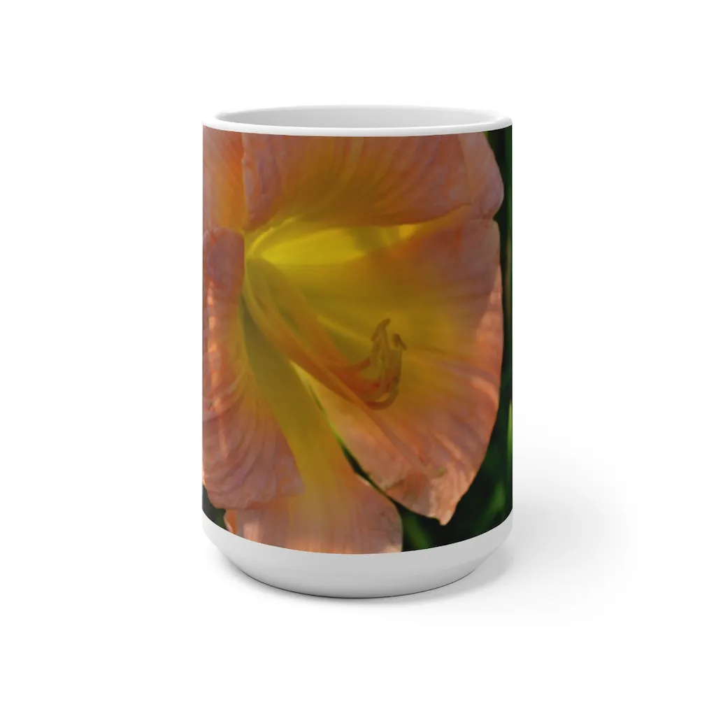 Peach and Yellow Flower Color Changing Mug