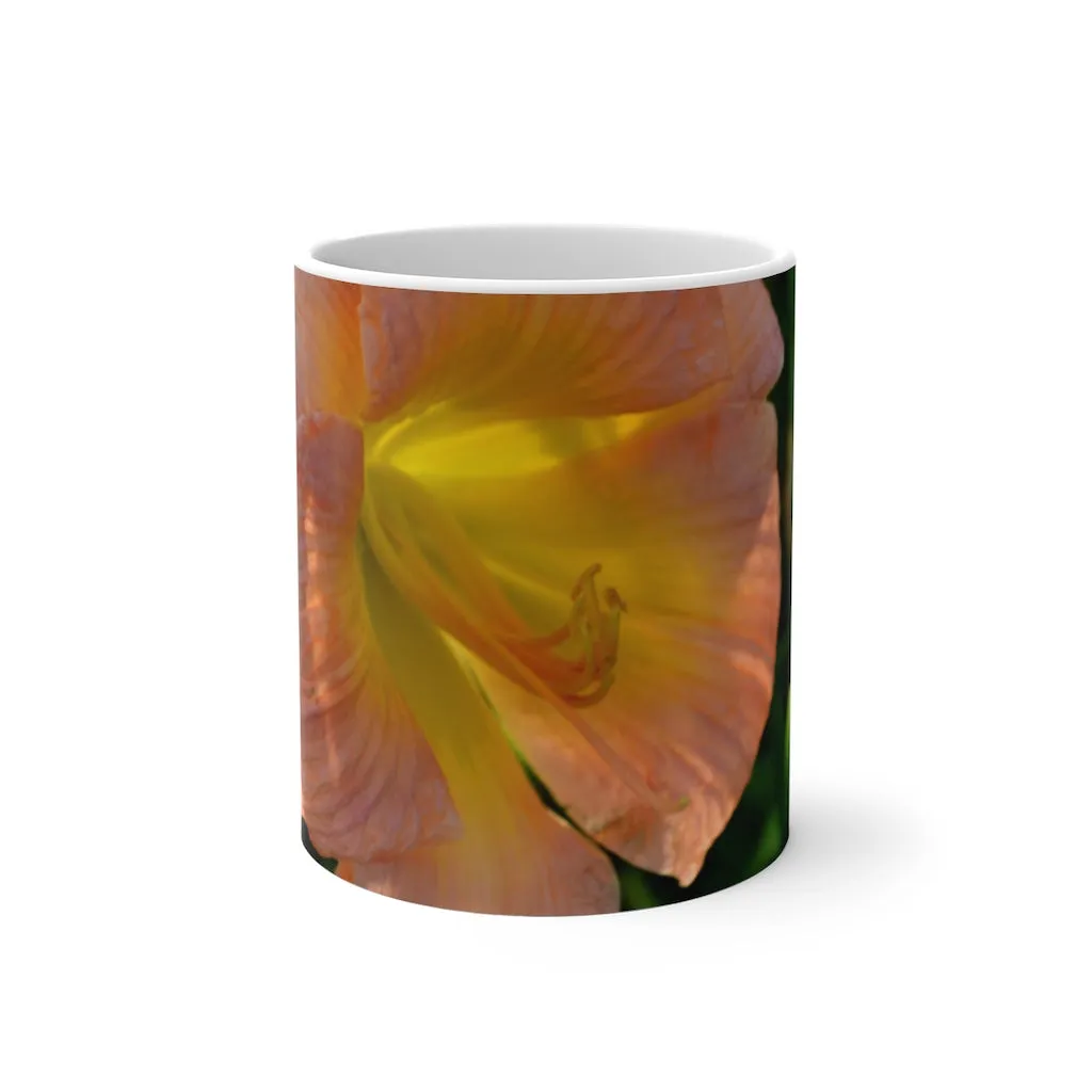 Peach and Yellow Flower Color Changing Mug