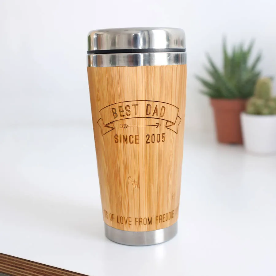 Personalised Best Dad Travel Mug