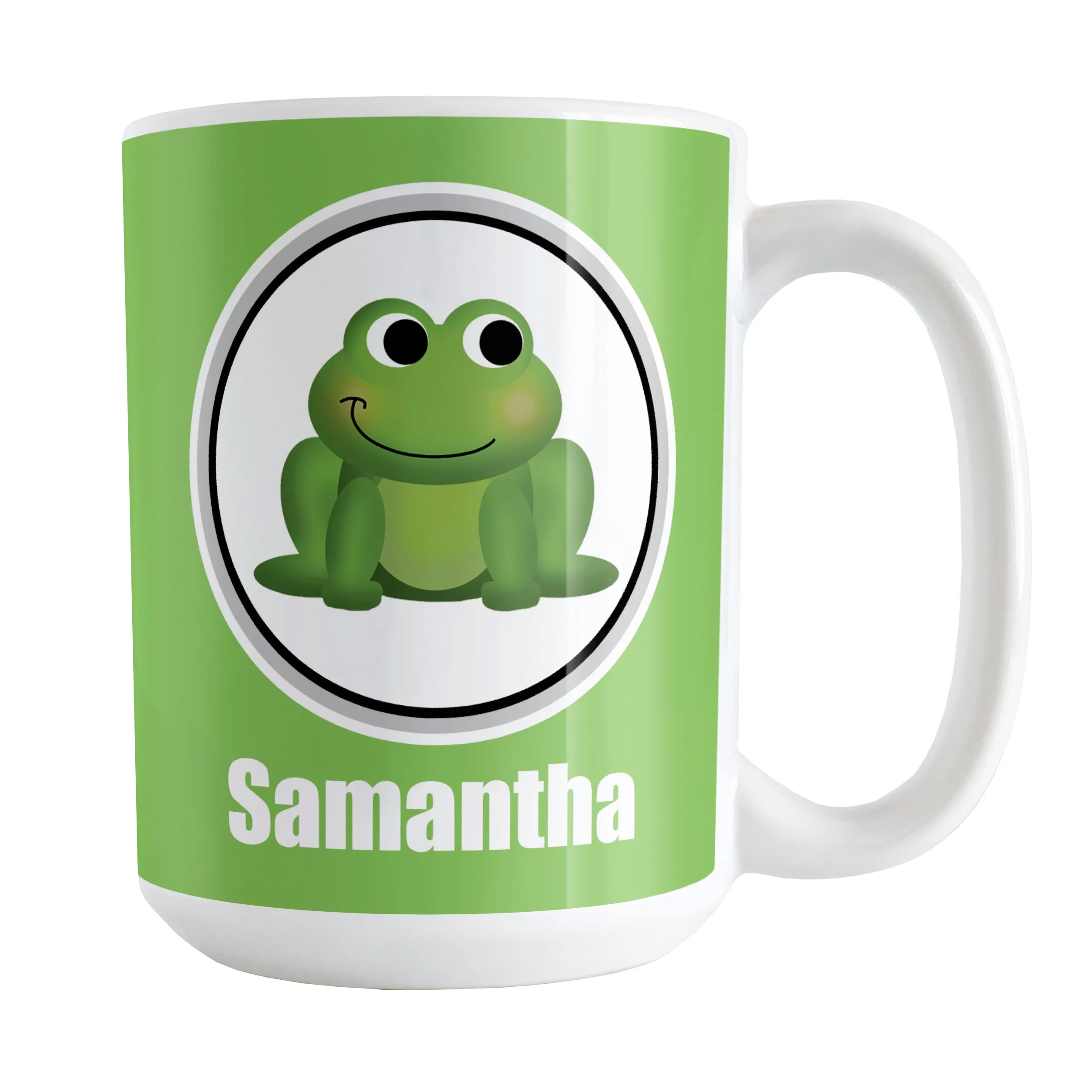 Personalized Adorable Green Frog Mug