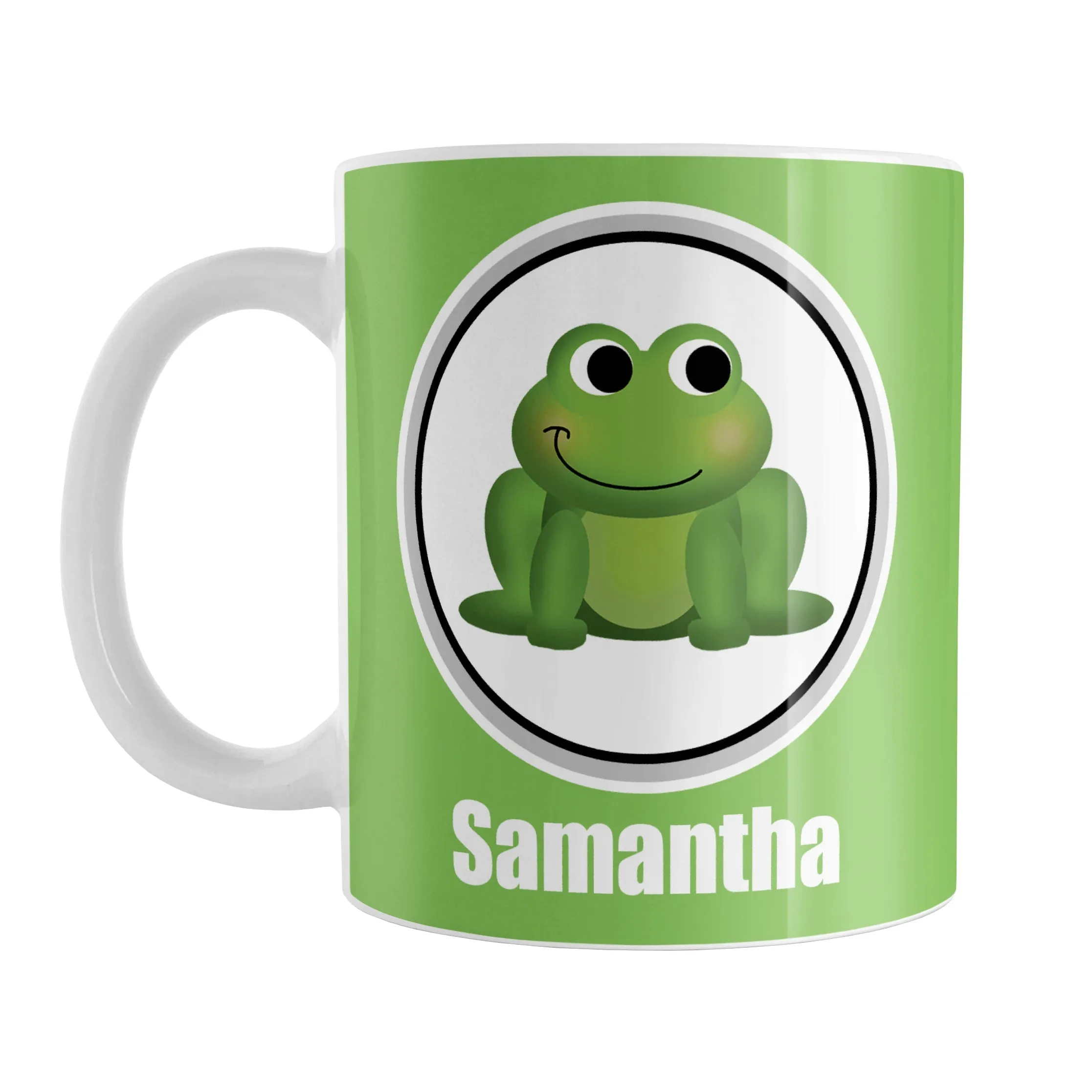 Personalized Adorable Green Frog Mug