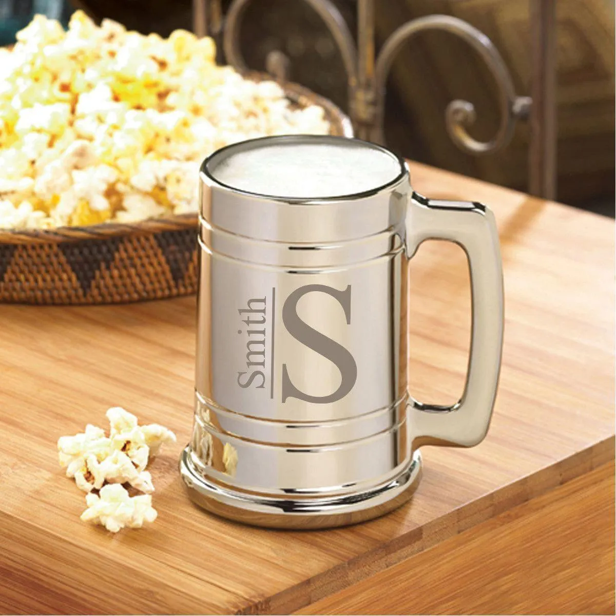 Personalized Gunmetal Beer Mugs - 16 oz.