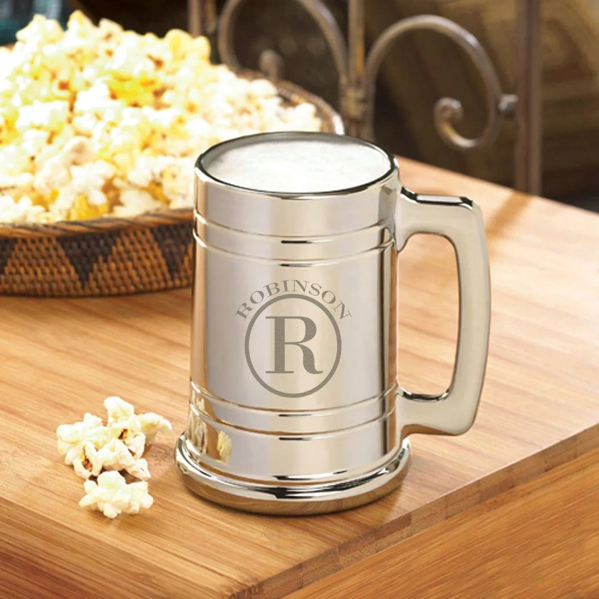 Personalized Gunmetal Beer Mugs - 16 oz.