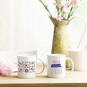 Personalized Mom Life Mugs