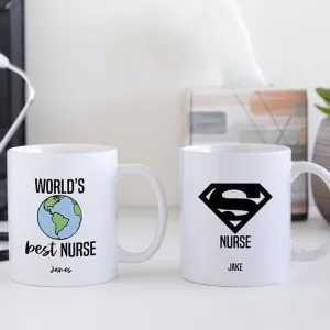 Personalized Super Nurse Mugs