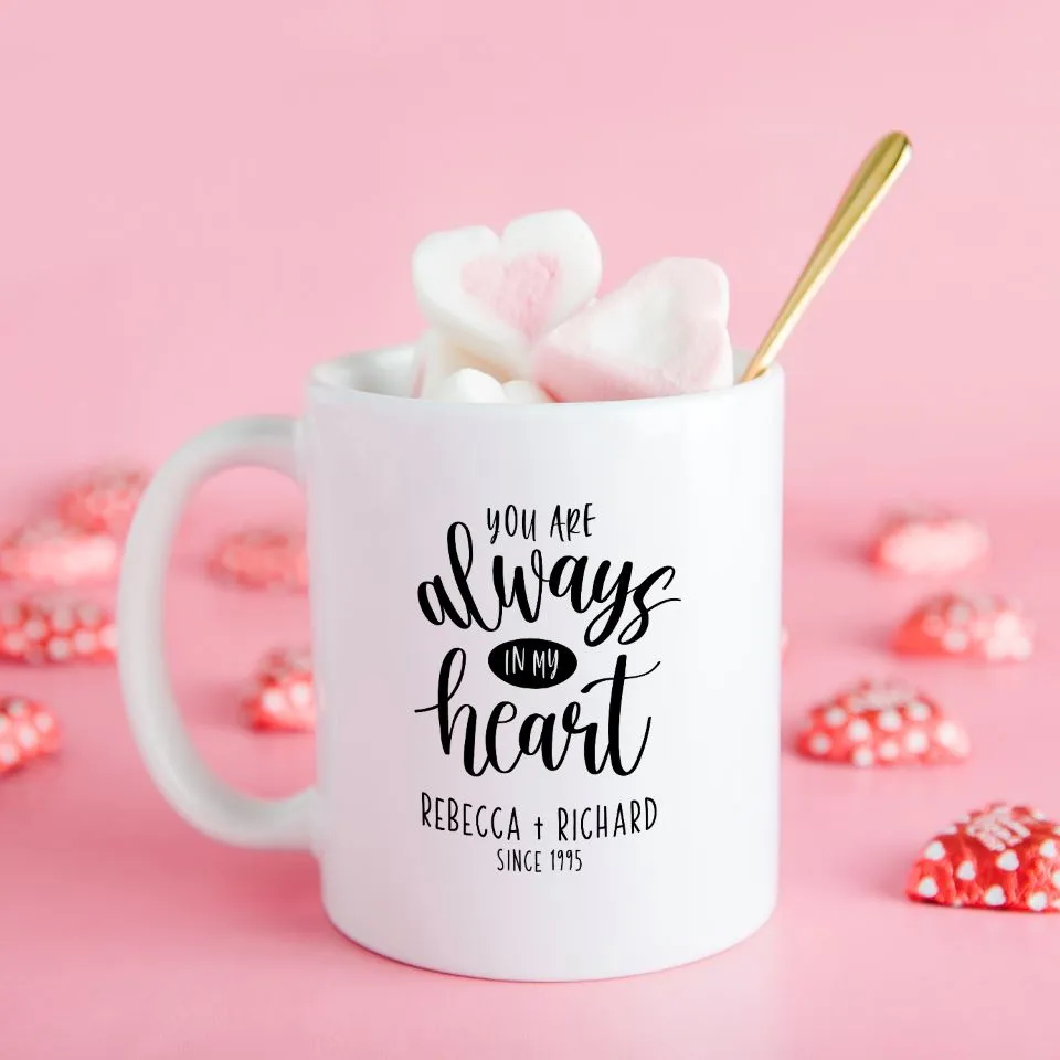 Personalized Valentine’s Day Mugs - Calligraphy Designs