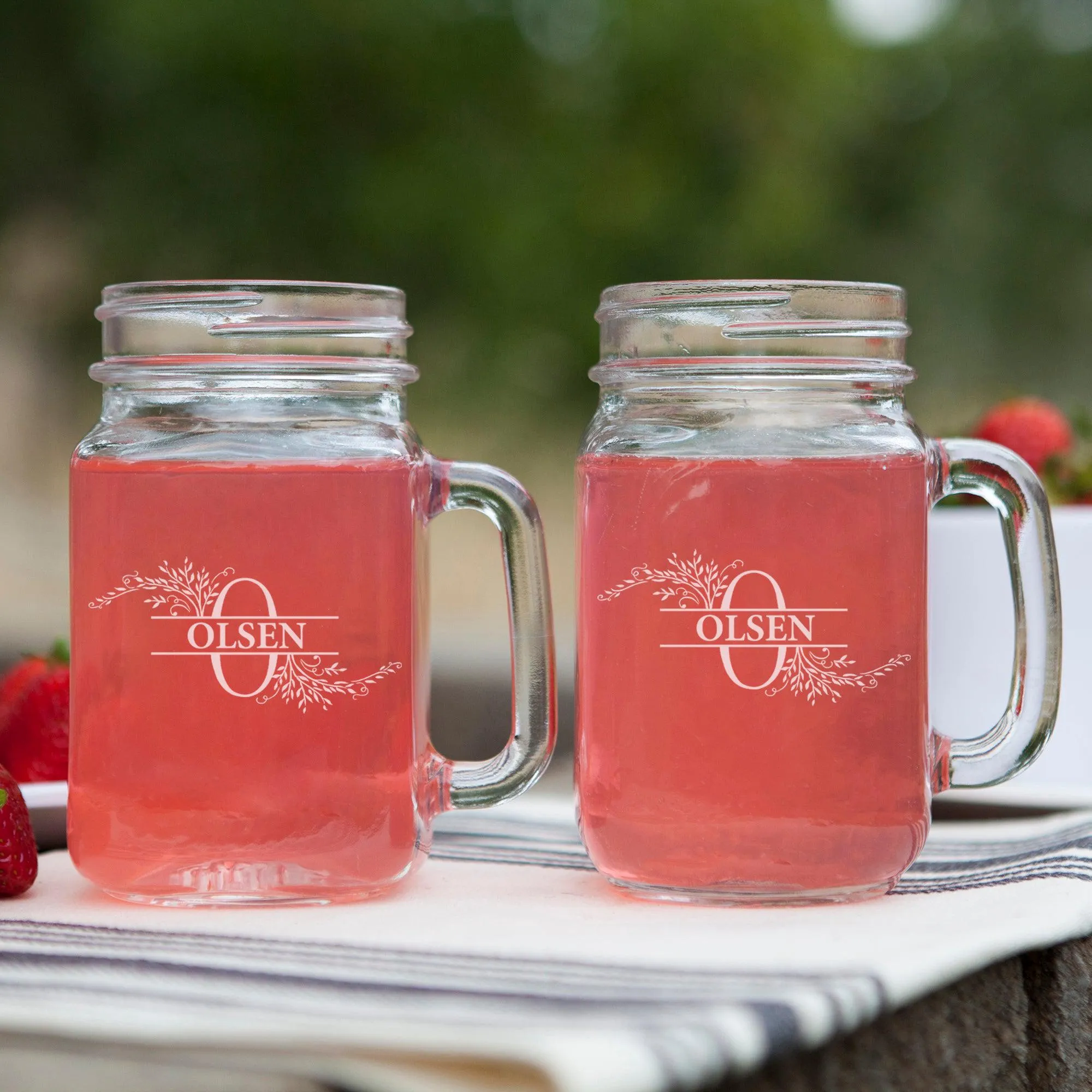 Personalized Wedding Mason Jars